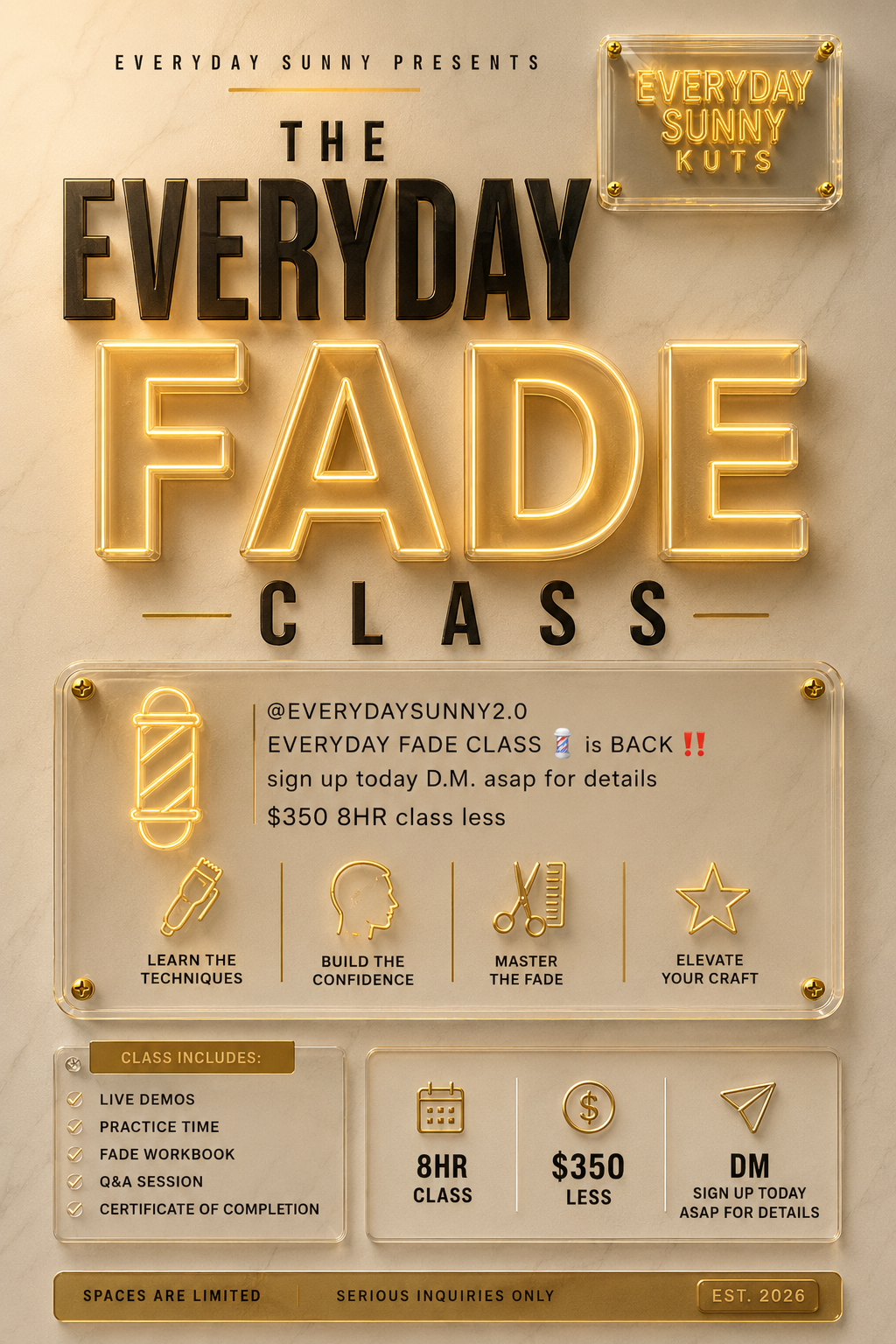 Everyday Fade Class flyer